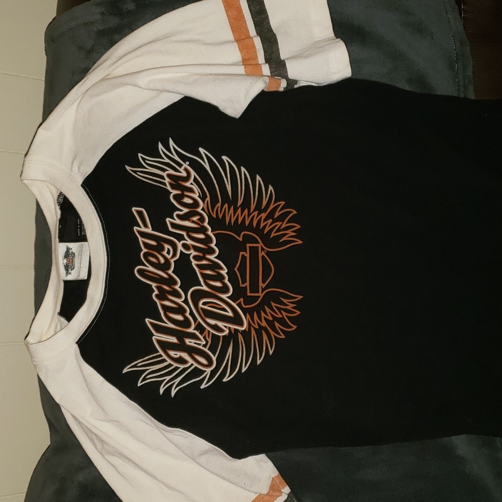 3/4 sleeve Harley top